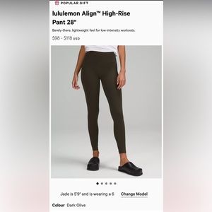 Lululemon Align High-Rise Pant 28”